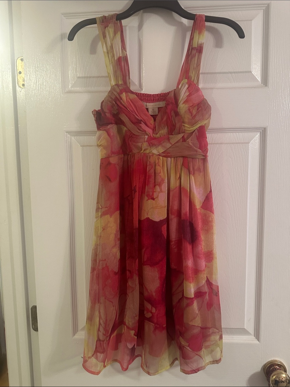 ladies Floral Red-Pink Summer Dress